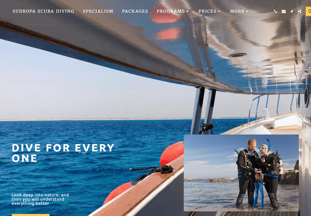 Scuba diving website
